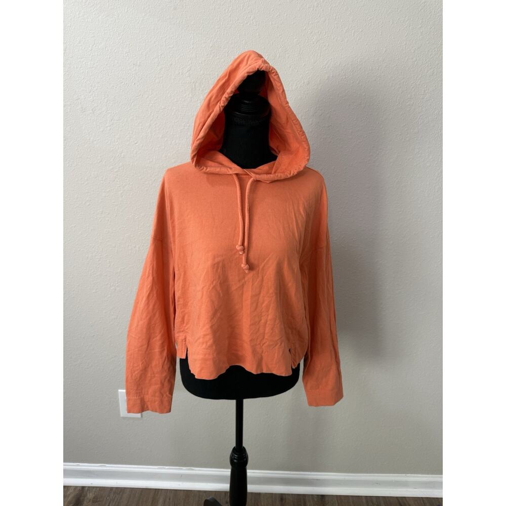 Everlane Size S Small Retro Jersey Orange Hoodie Pullover Sweatshirt